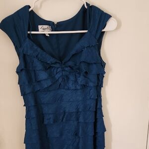 Layered Elegant Blue Layered Dress